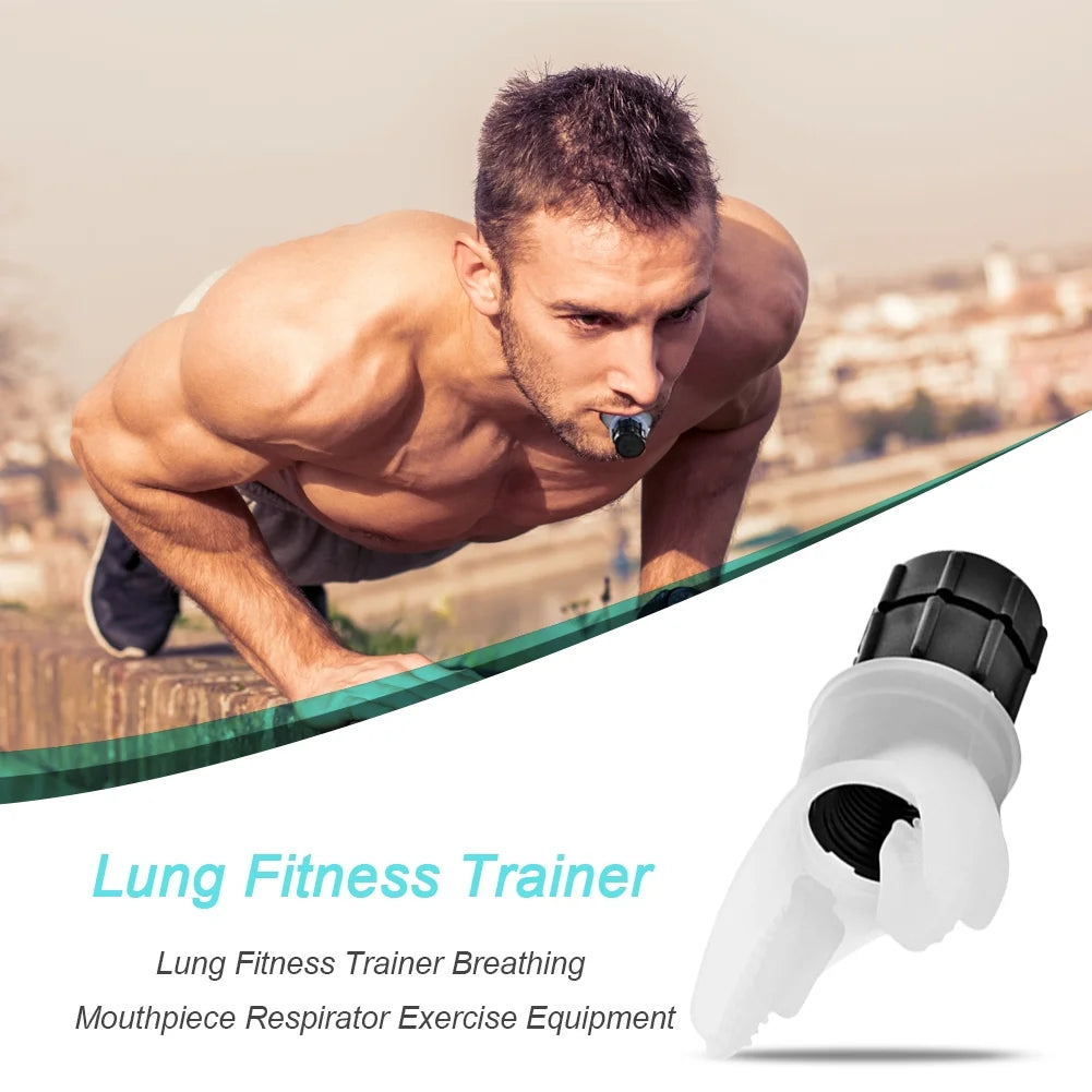 Lung Fitness Trainer Silicone Breathing Mouthpiece Respirator Training Equipment